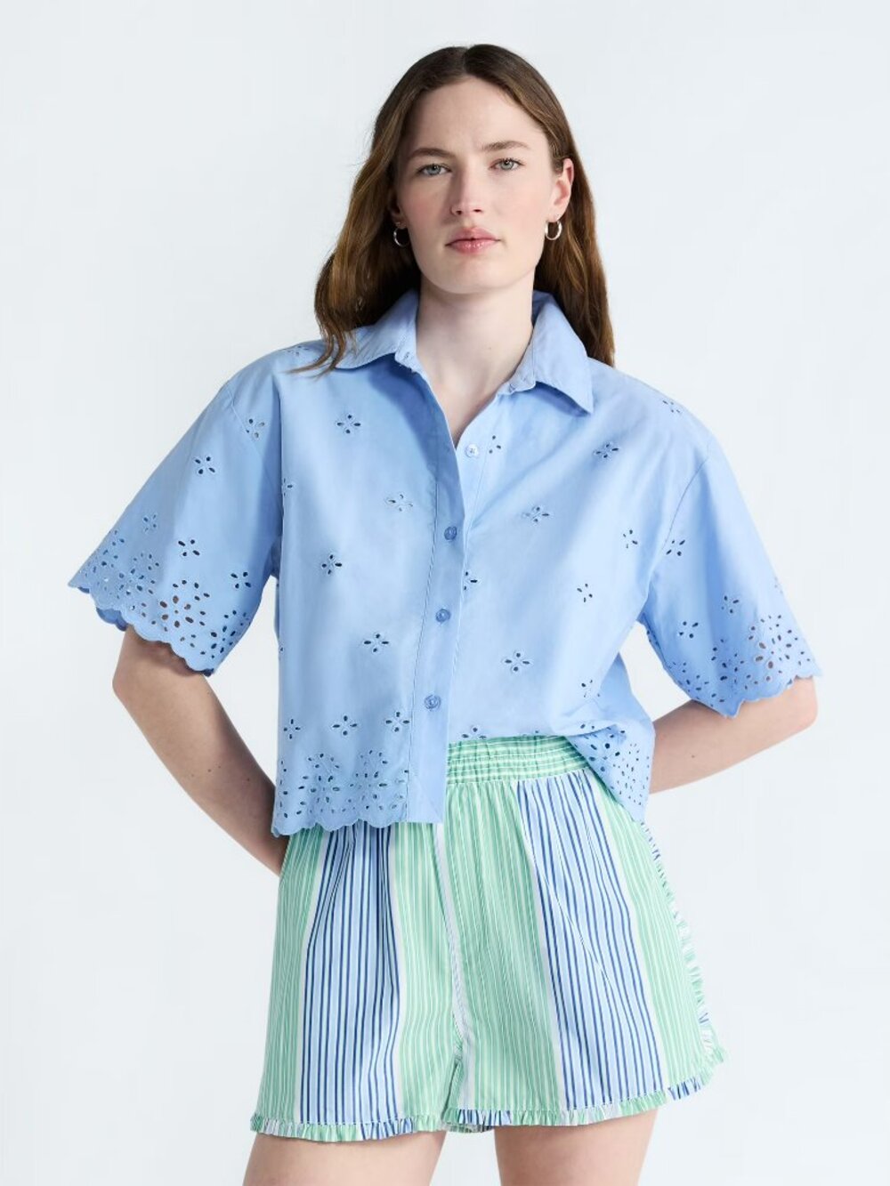 Cotton Eyelet Shirt - Picture 10 of 16